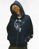 F/W24 Asphyxiation Assemblage Zip-Up Hoodie