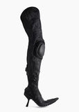 F/W2023 Over-The-Knee 90MM-Heeled Biker Boots