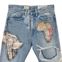 Kapital Kountry 14Oz Denim 5P Okabilly Africa Continent & Animals Remake (Tokyo Exclusive)