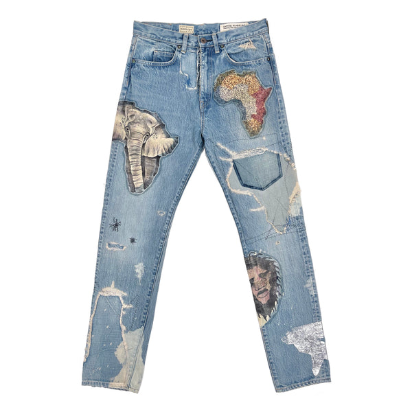 Kapital Kountry 14Oz Denim 5P Okabilly Africa Continent & Animals Remake (Tokyo Exclusive)
